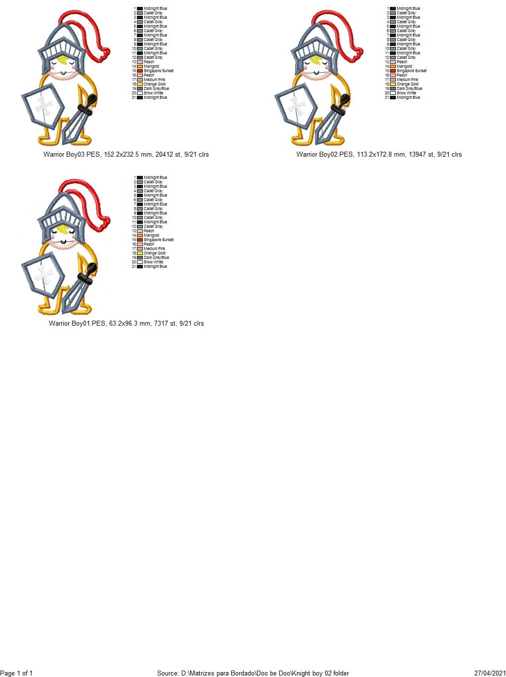 Warrior Boy - Applique