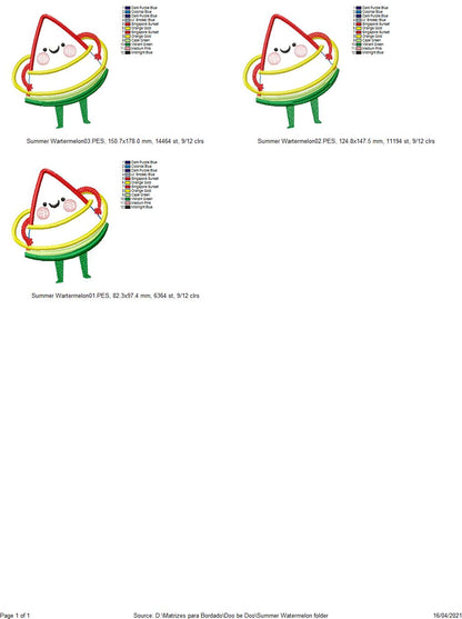 Summer Fruits Pack with 6 designs - Applique