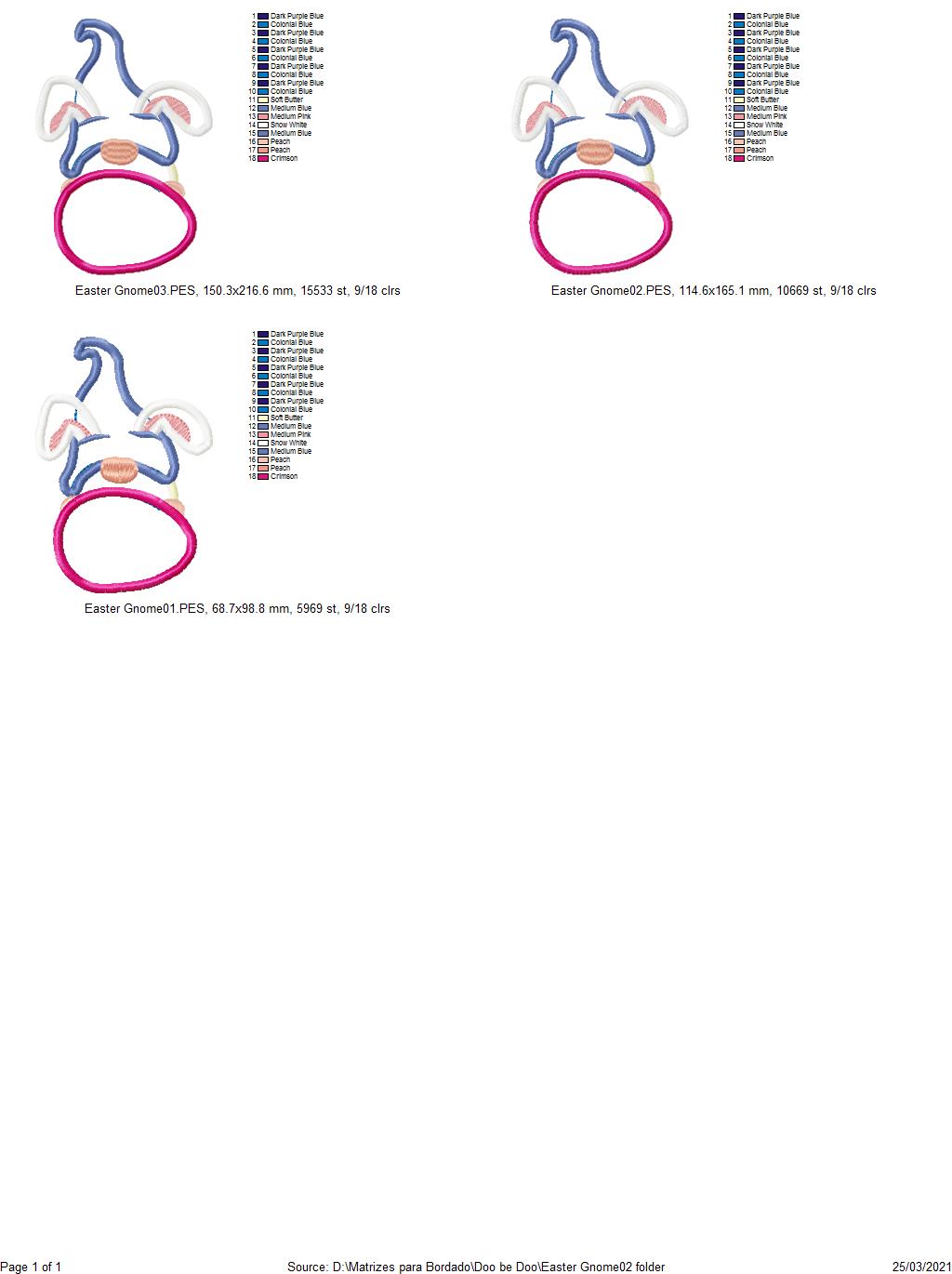 Easter Bunny Gnome - Applique