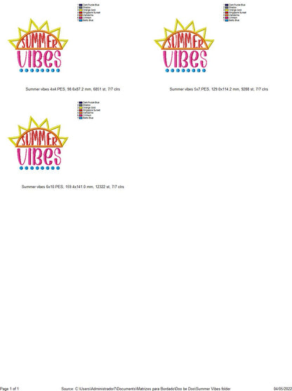 Summer Vibes - Applique