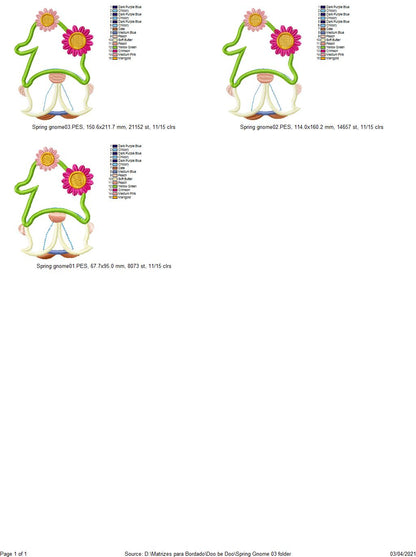 Spring Gnome - Applique