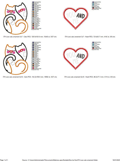 You and Me Ornament - ITH Project - Machine Embroidery Design