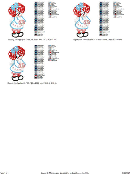 Rag doll Girl - Applique