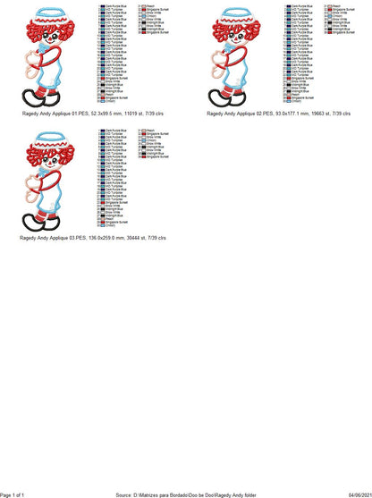 Rag doll Boy - Applique