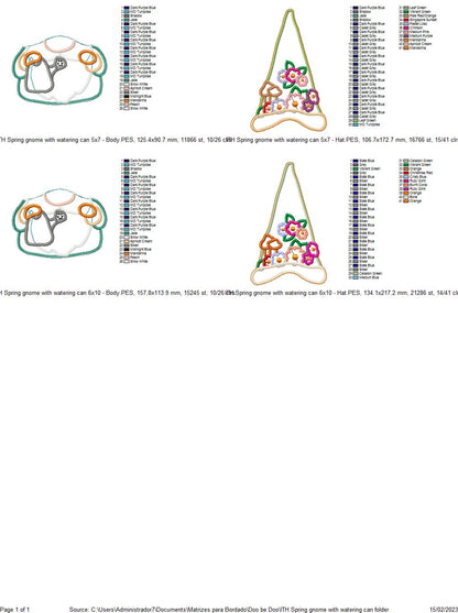Spring Garden Gnome - ITH Project - Machine Embroidery Design