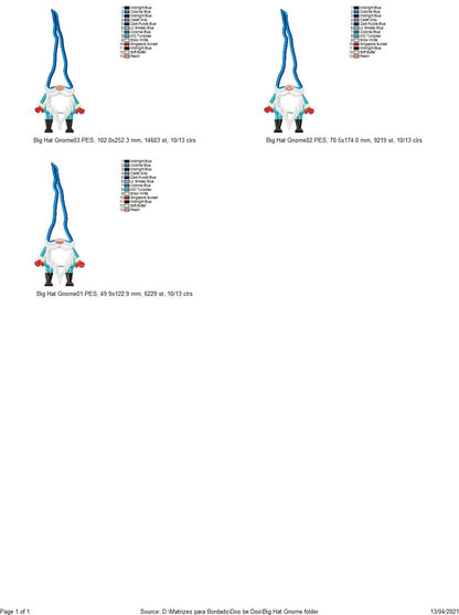 Gnome with big hat  - Applique