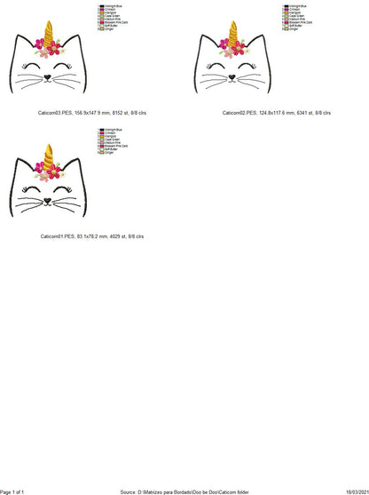 Caticorn - Satin Stitch