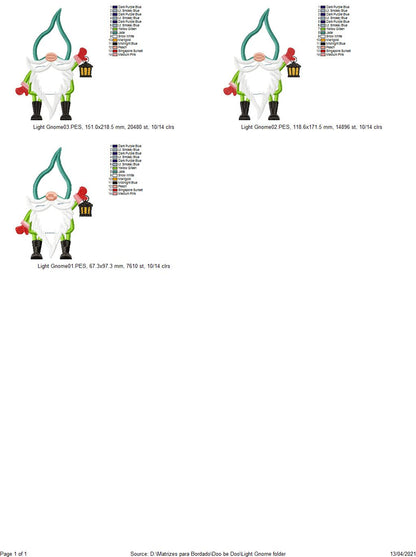 Gnome with light - Applique