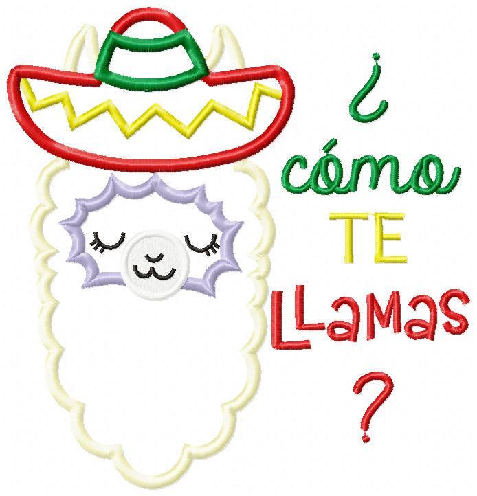 Mexican Llama ¿Como te Llamas? - Applique