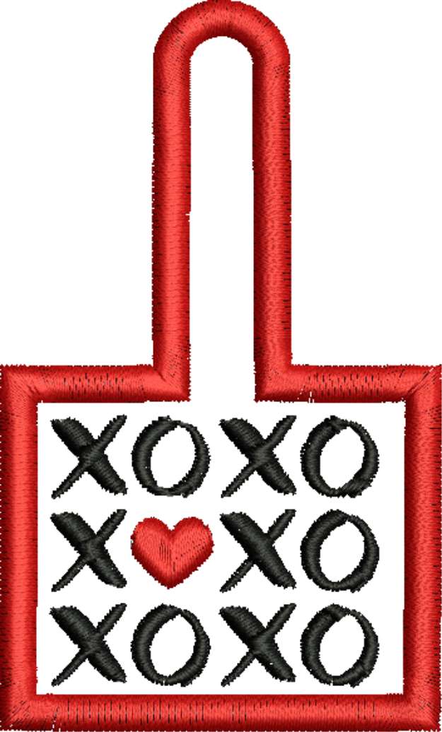 XOXO Keychain - ITH Project - Machine Embroidery Design