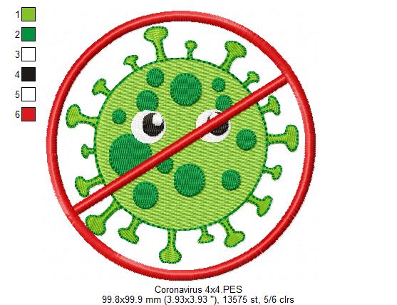 Coronavirus Covid-19 - Fill Stitch