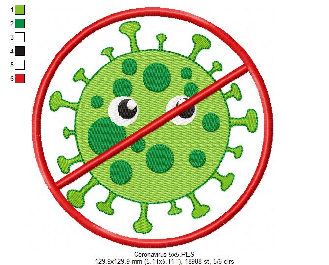 Coronavirus Covid-19 - Fill Stitch