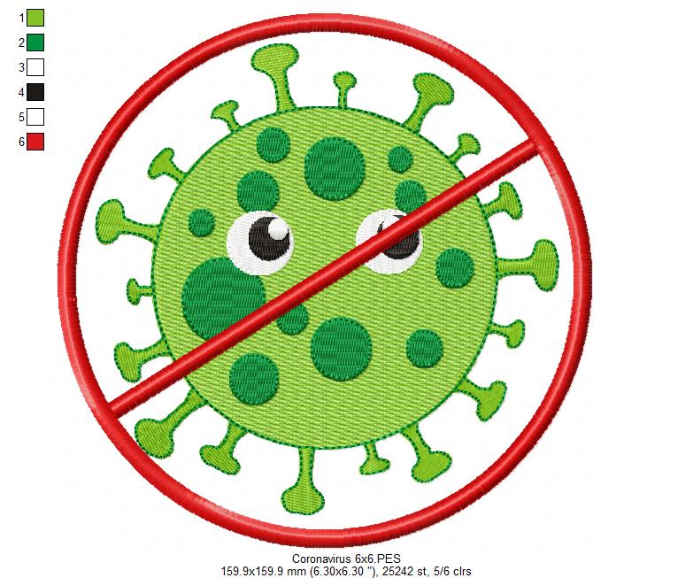 Coronavirus Covid-19 - Fill Stitch