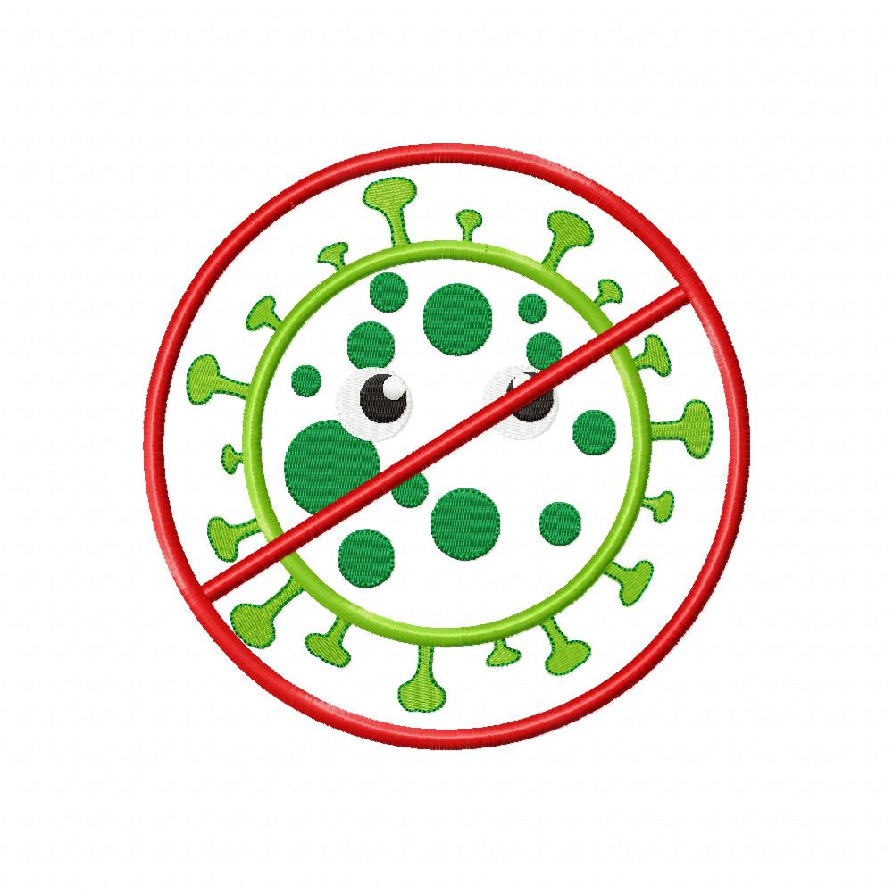 Coronavirus Covid-19 - Applique Embroidery