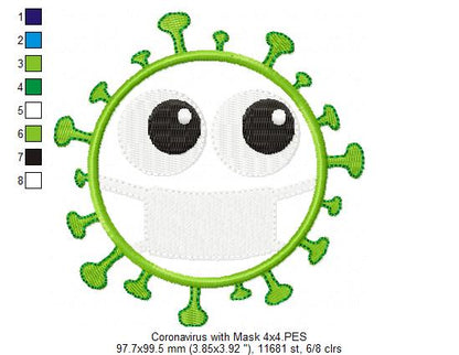 Coronavirus Social Distance - Applique