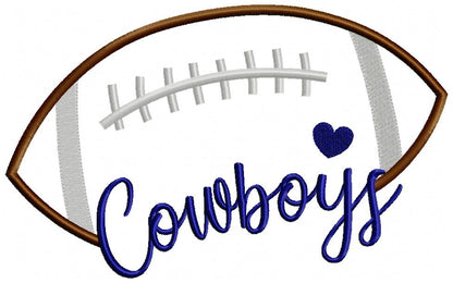 Football Cowboys Ball - Fill Stitch