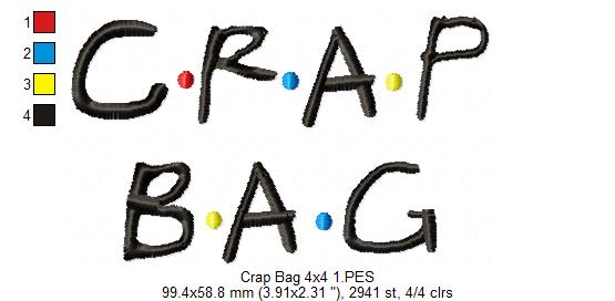 Friends Crap Bag - Fill Stitch