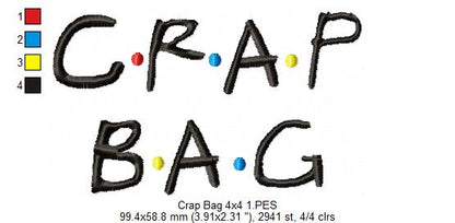 Friends Crap Bag - Fill Stitch