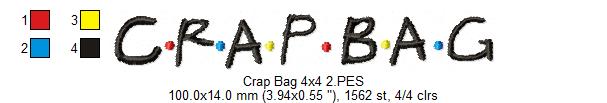 Friends Crap Bag - Fill Stitch