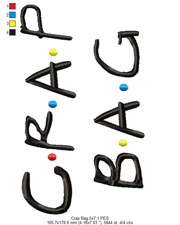 Friends Crap Bag - Fill Stitch