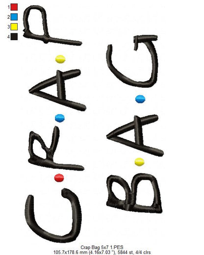 Friends Crap Bag - Fill Stitch