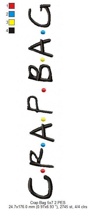 Friends Crap Bag - Fill Stitch