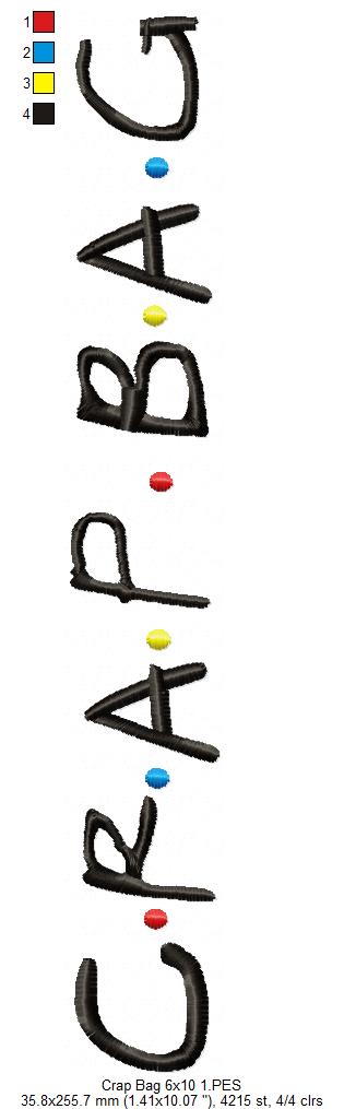 Friends Crap Bag - Fill Stitch