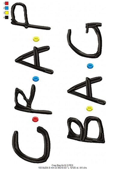 Friends Crap Bag - Fill Stitch