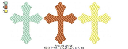 Cross Trio - Fill Stitch