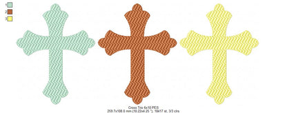 Cross Trio - Fill Stitch