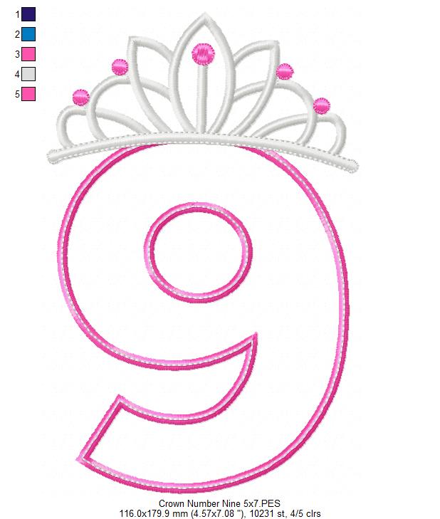 9-nine- Ruler's Crown Double Single CD⑨ Birthday Machine Embroidery Design – DooBeeDoo Machine Embroidery