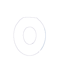 Princess Crown Number 0 Monogram O - Applique