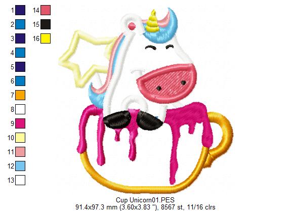 Cup Unicorn - Applique