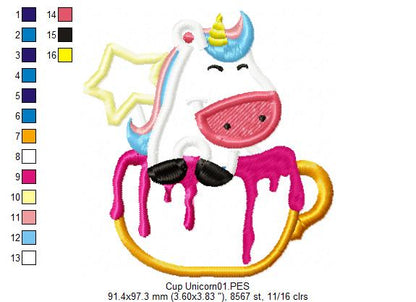 Cup Unicorn - Applique