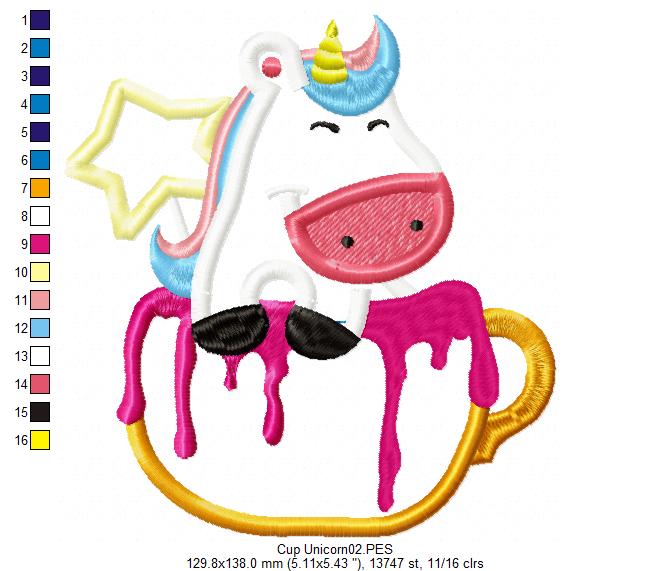 Cup Unicorn - Applique