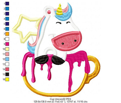 Cup Unicorn - Applique