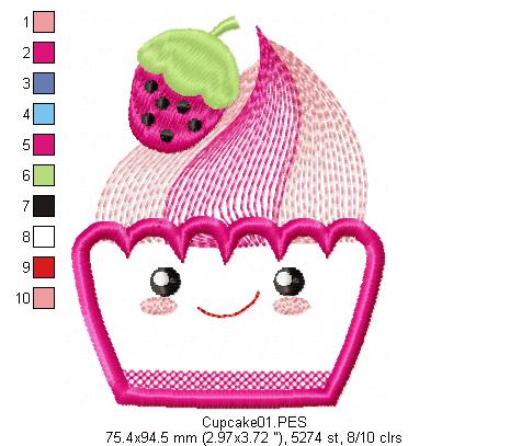 Cute Cupcake - Applique