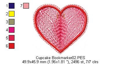 Cupcake Bookmarker - ITH Project - Machine Embroidery Design