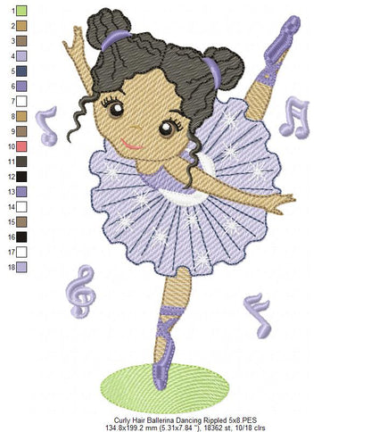 Ballerinas Dancing - Rippled Stitch - Set of 2 designs