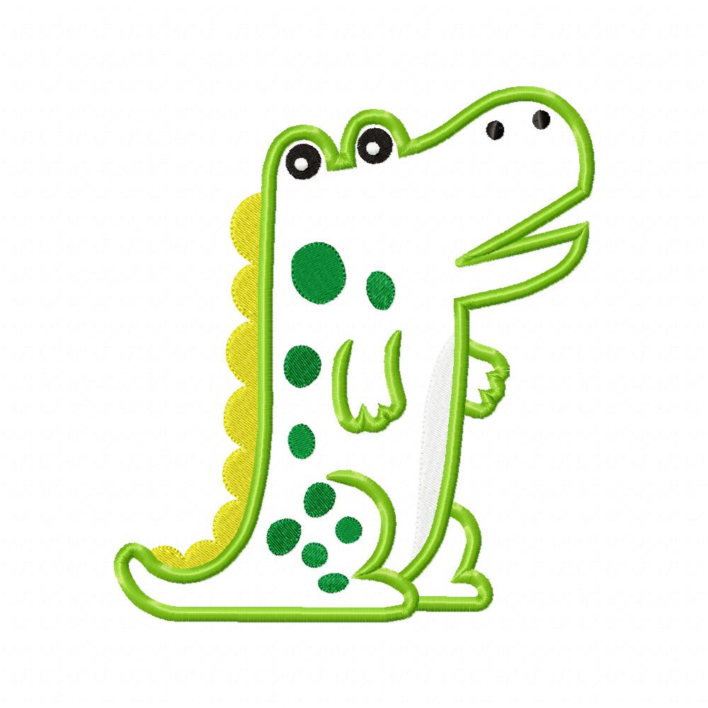 Cute Alligator Boy - Applique