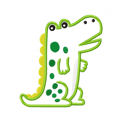 Cute Alligator Boy - Applique