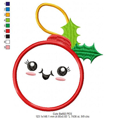 Christmas Ornament Cute - Applique
