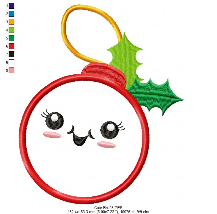 Christmas Ornament Cute - Applique