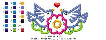 Cute Birds - Applique