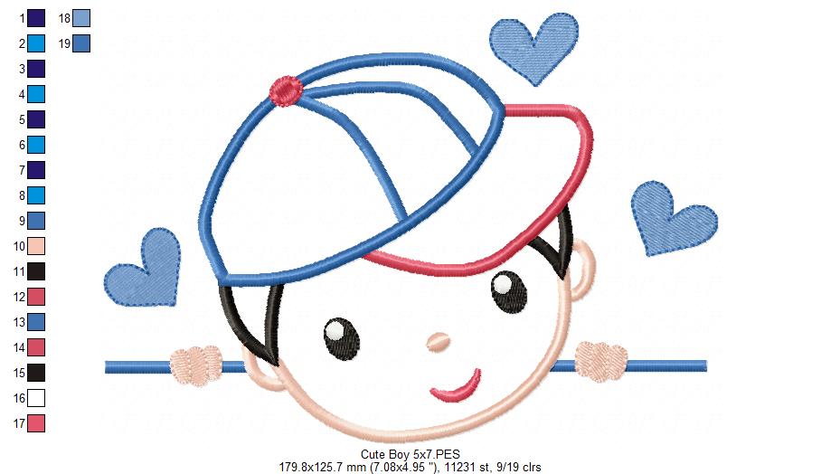 Cute Boy - Applique