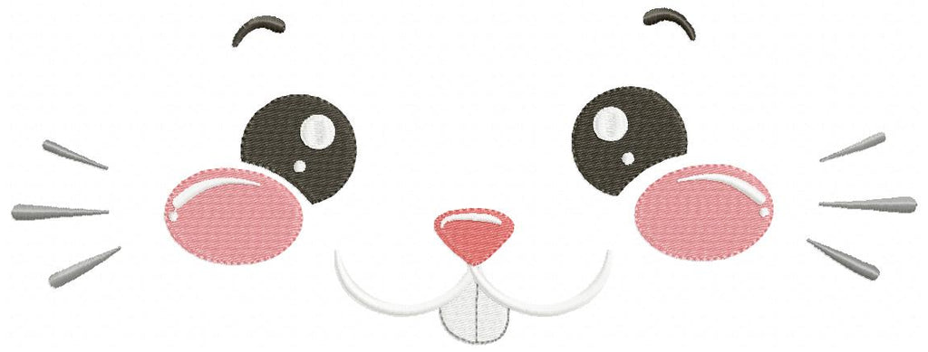 Silly Bunny Face - Fill Stitch - Machine Embroidery Design