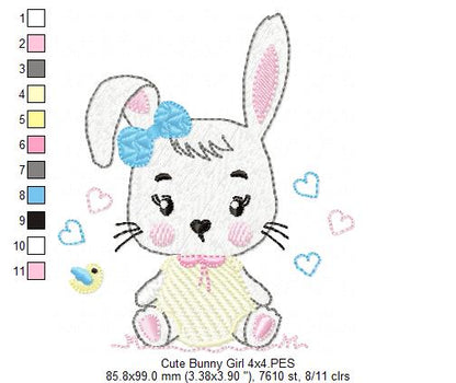 Cute Bunny Girl - Rippled