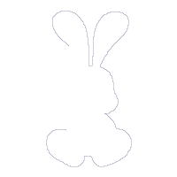 Cute Bunny Girl Big Ears - Applique Embroidery