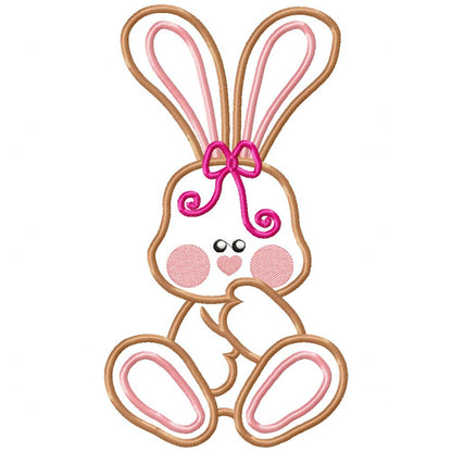Cute Bunny Girl and Boy Big Ears - Applique - Set of 2 designs