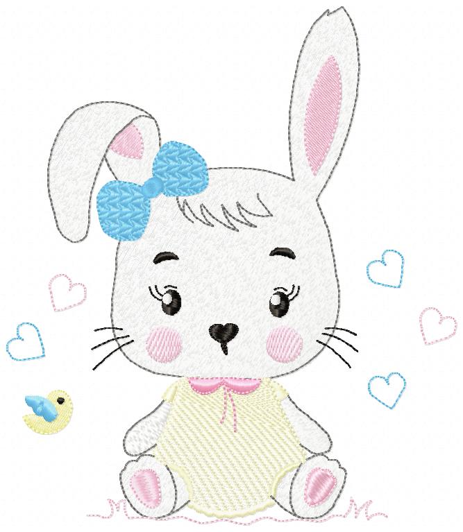 Cute Bunny Girl - Rippled